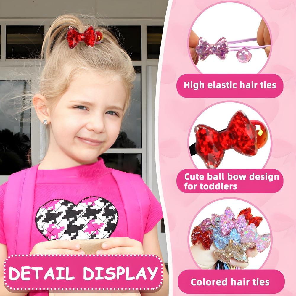 LIYAZHIL yellow marble ball charms help quick, easy ponytails