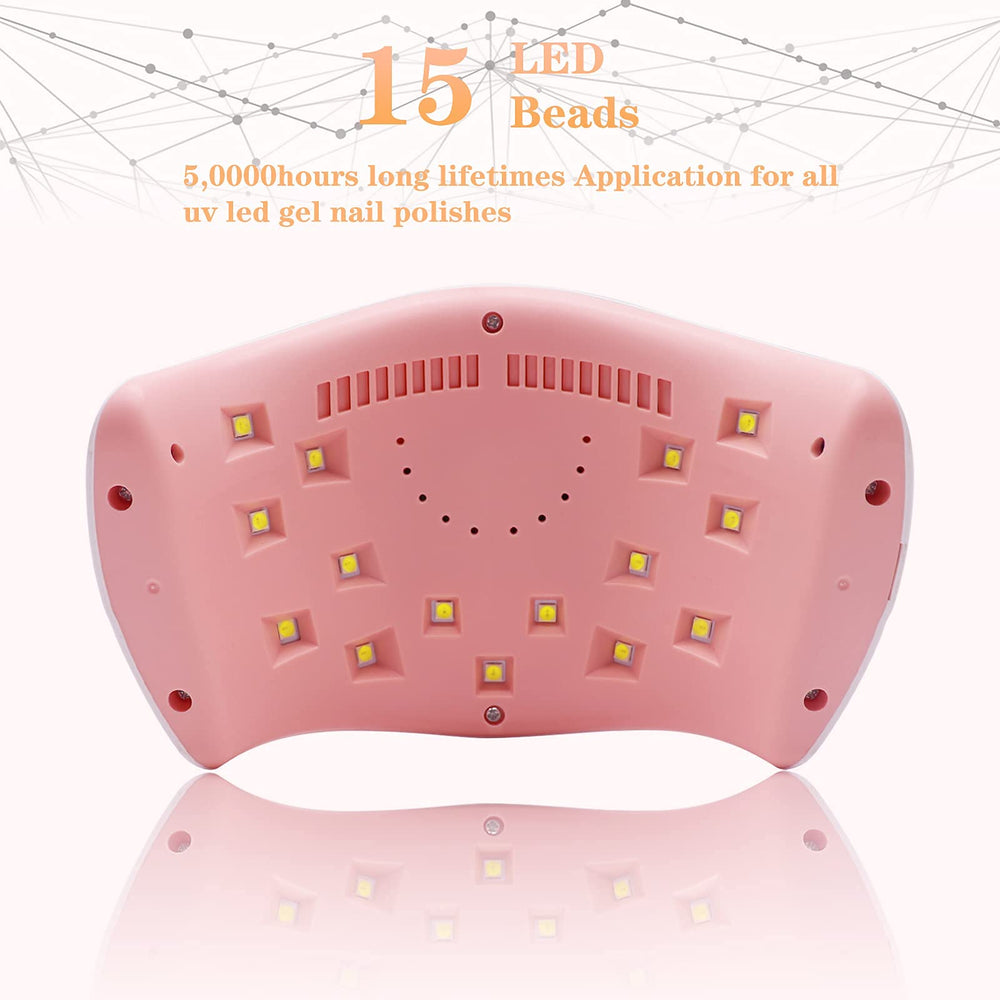 LKE UV LED Nail Lamp compact design ideal for small spaces and travel.