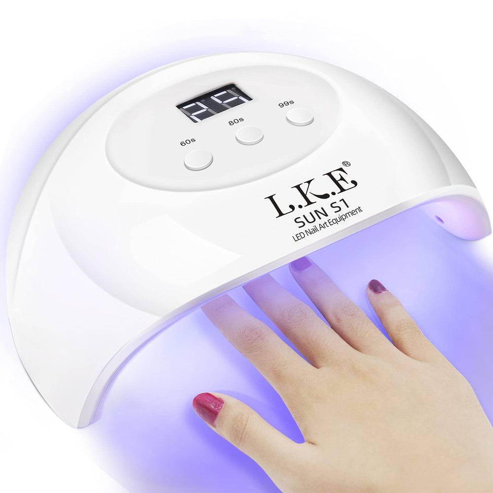 LKE UV LED Nail Lamp front view for quick at-home gel curing.