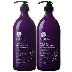 L LUSETA purple shampoo bottle with color-brightening formula for blonde and gray hair