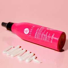 Luseta Keratin Leave-In Conditioner texture close-up highlights silky detangled hair