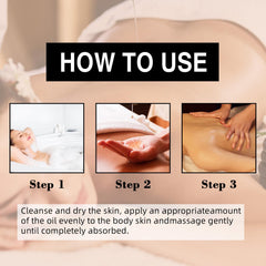 LMDGDS Vanilla Body Oil used during massage for relaxation