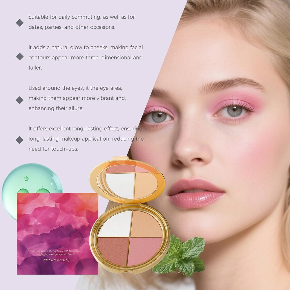 Lmoy Eye Palette Shimmer Glow highlights lids with light-reflecting shine.