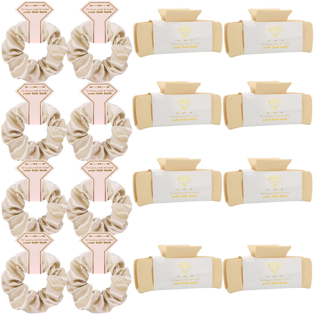 Loanzeg bridesmaid hair claws 4-1-inch-square champagne securely hold thick hair