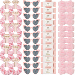 Loanzeg bridesmaid scrunchies pink bulk pack for coordinated looks