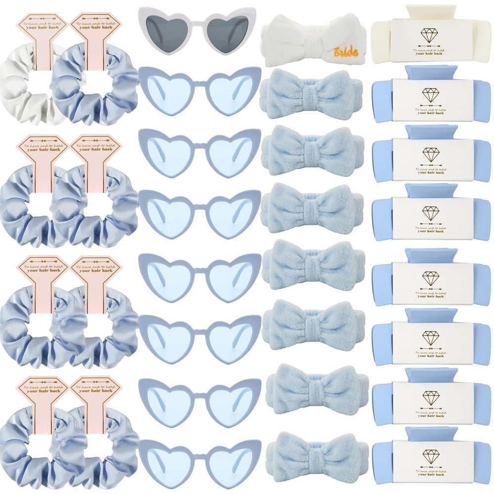 Loanzeg bridesmaid scrunchies set with soft satin finish for comfortable wear and style