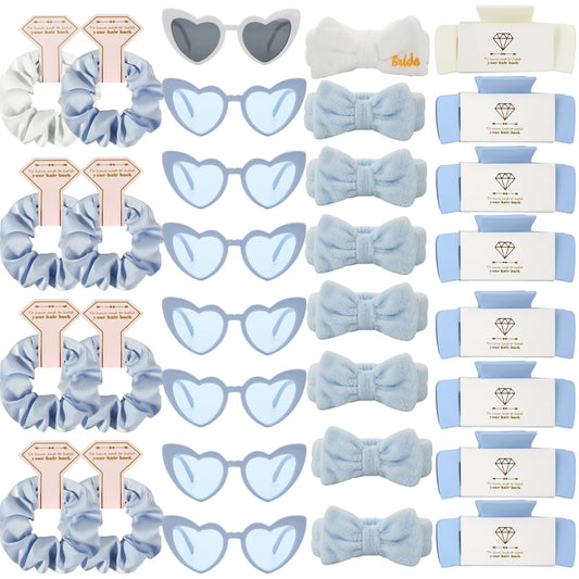 Loanzeg bridesmaid scrunchies set with soft satin finish for comfortable wear and style