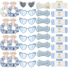 Loanzeg bridesmaid scrunchies set with soft satin finish for comfortable wear and style
