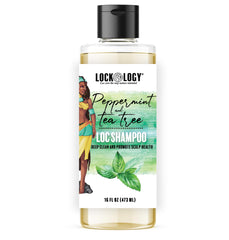 Lockology Loc Shampoo bottle pour showing easy dispensing and peppermint aroma
