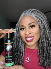 Loclicious Moisturizing Conditioner on locs supporting soft, hydrated hair.