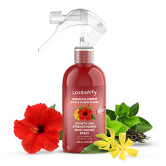 Locsanity Hibiscus Green Tea spray bottle boosts moisture for healthier locs