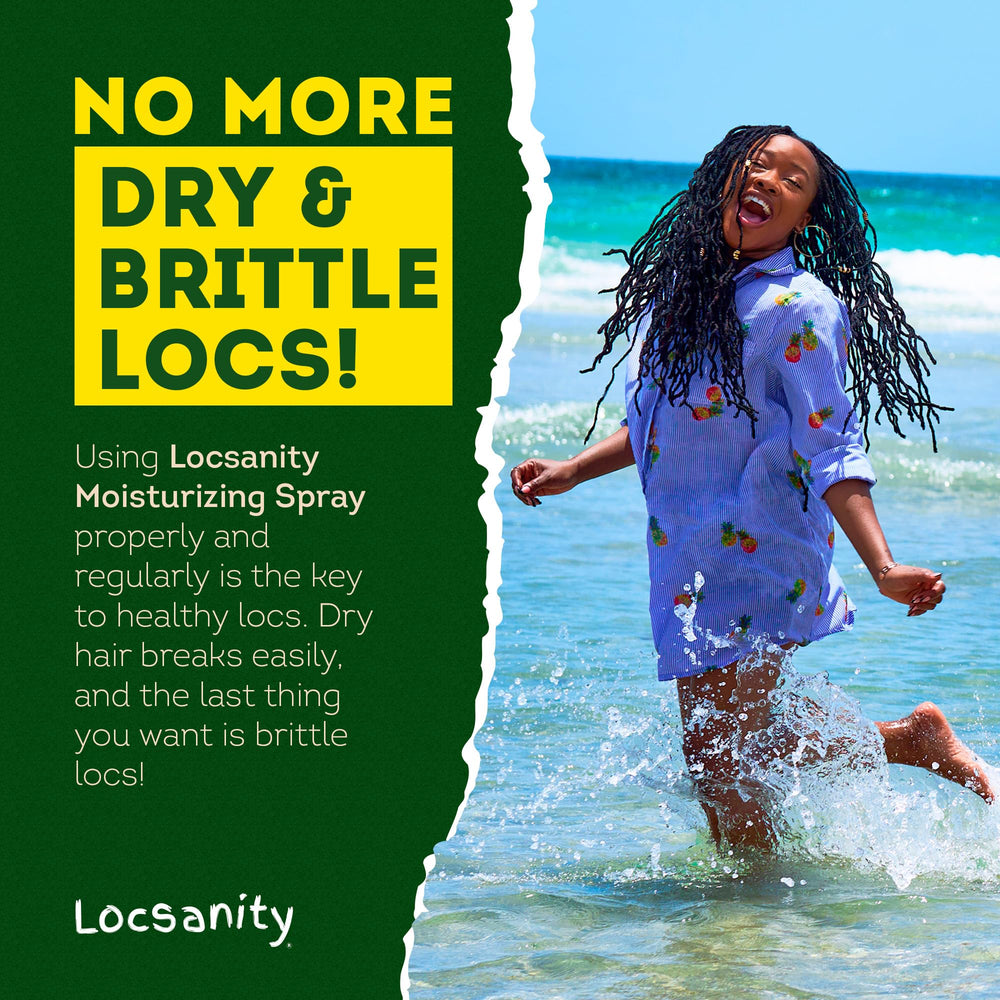 Locsanity Rosewater Peppermint Spray for dreadlocks adds shine and softness