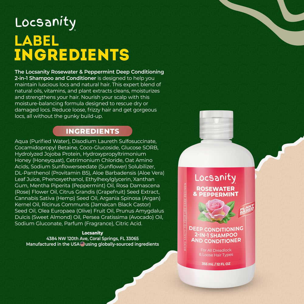 Locsanity shampoo lather in hand suggests moisturizing wash for dry locs