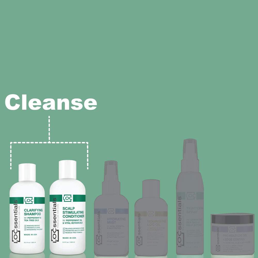 LOCssentials conditioner being applied to roots during routine for nourishment and hydration
