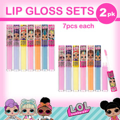 L.O.L. Surprise lip gloss wand designs with playful characters for fun.
