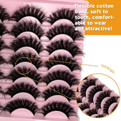 loladook reusable lashes 14-pairs for multiple occasions