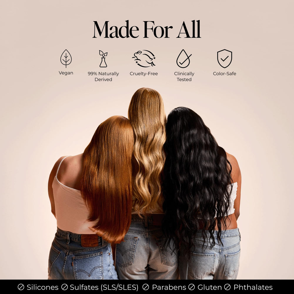 LolaVie Glossing Detangler provides heat protection up to 450°F on styled hair.
