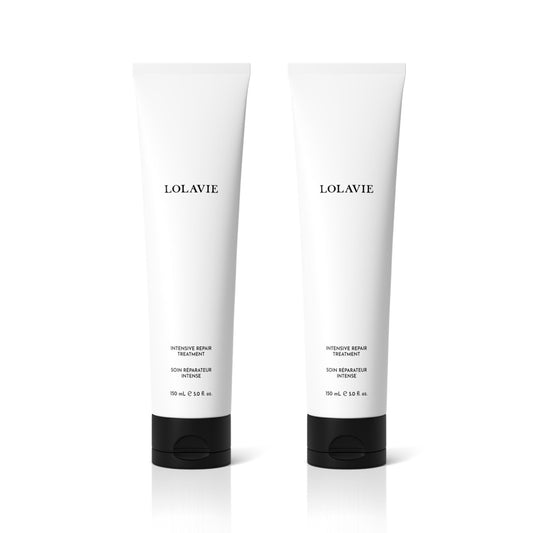 LolaVie Intensive Repair Treatment bottle supports bond strength and color-safe care.