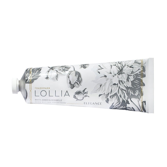 LOLLIA Elegance Handcreme bottle with White Amber and Mirabelle scent for daily use