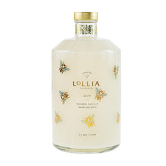 LOLLIA Wish Bubble Bath bottle with vanilla bean scent for relaxing baths.