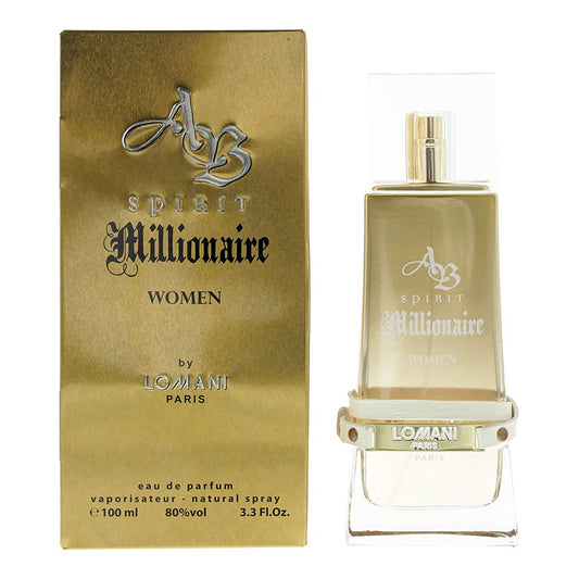 Lomani AB Spirit Millionaire bottle front view for elegant daytime wear