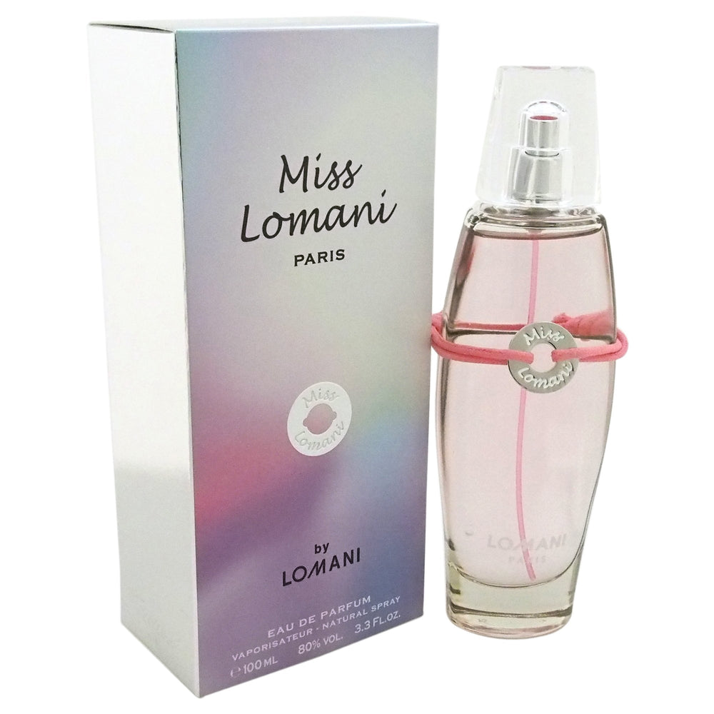 Miss Lomani bottle display, ideal for elegant daily fragrance routines.