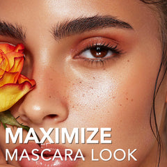 Lomansa Lash Tint Kit before after contrast with glossy black tint