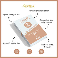 Lomansa Lash Tint Kit all-in-one box showing components.