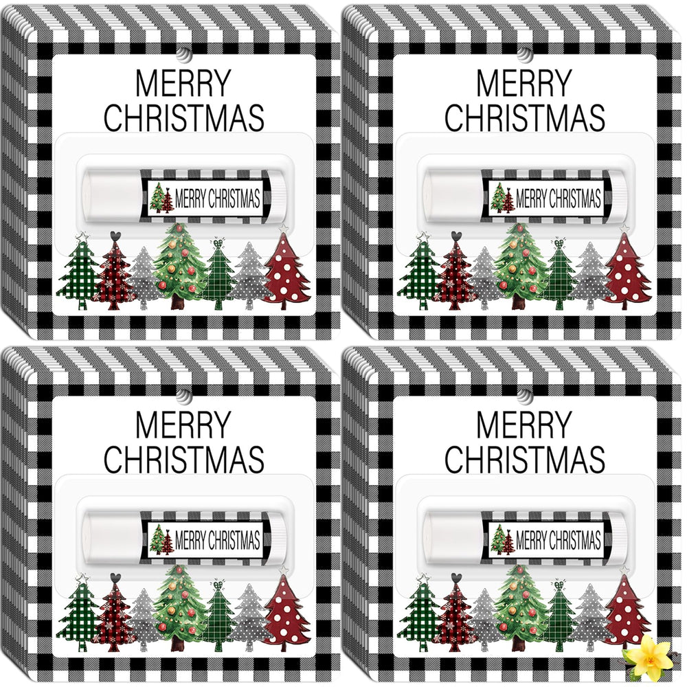 Lonfliness 50-pack Christmas lip balm bulk in festive packaging.