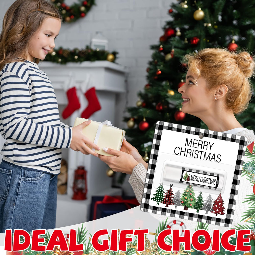 Lonfliness buffalo plaid Christmas lip balm highlights holiday style and warmth.