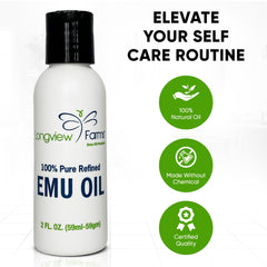 Longview Farms Emu Oil texture close-up reveals luxurious, lightweight moisture.