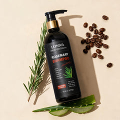 LONIVA Rosemary Hair Growth Shampoo pump for easy shower use and mess-free dispensing.