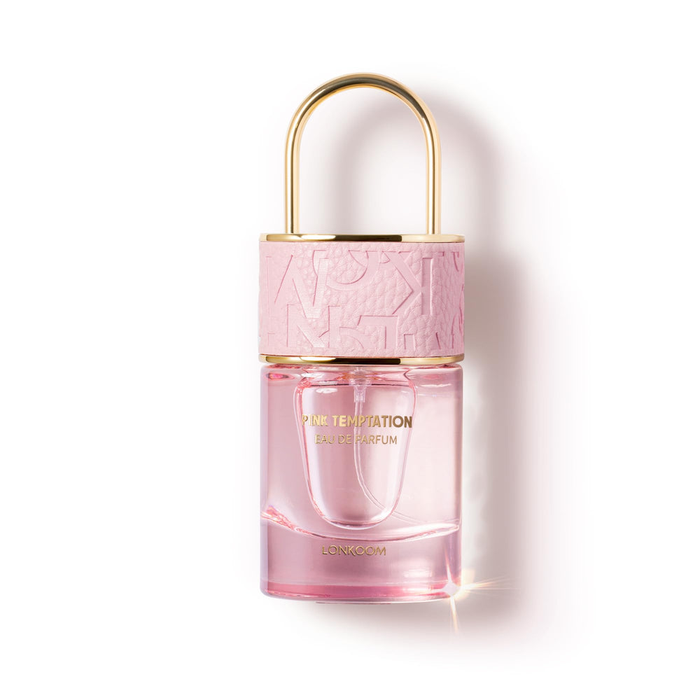 Lonkoom Lock Pink Temptation bottle close-up for everyday glamour