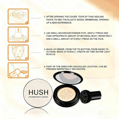 Loobexery Hush Foundation packaging supports easy daily touch-ups.