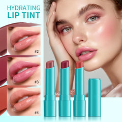 Loobexery lip tint natural hydrating formula nourishes lips with botanical oils.