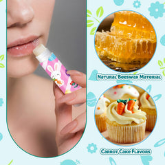 Loopeer lip balm design with pastel Easter bunny motif for gift baskets