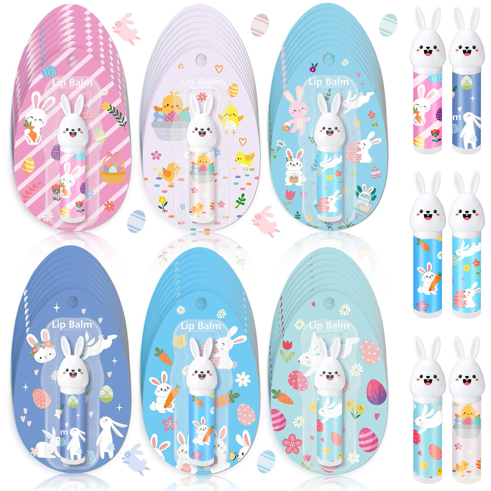 Loopeer Easter bunny lip balm packaging in pastel colors ideal for gifting