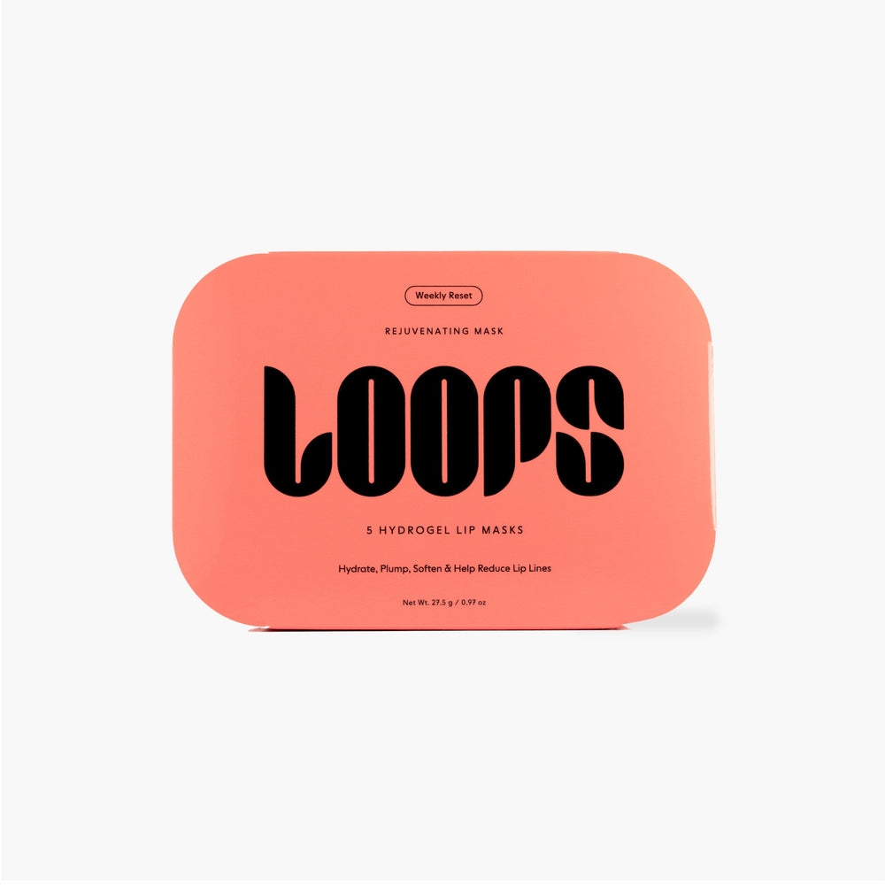 LOOPS Weekly Reset lip mask packaging shown for at-home hydration and ease of use.