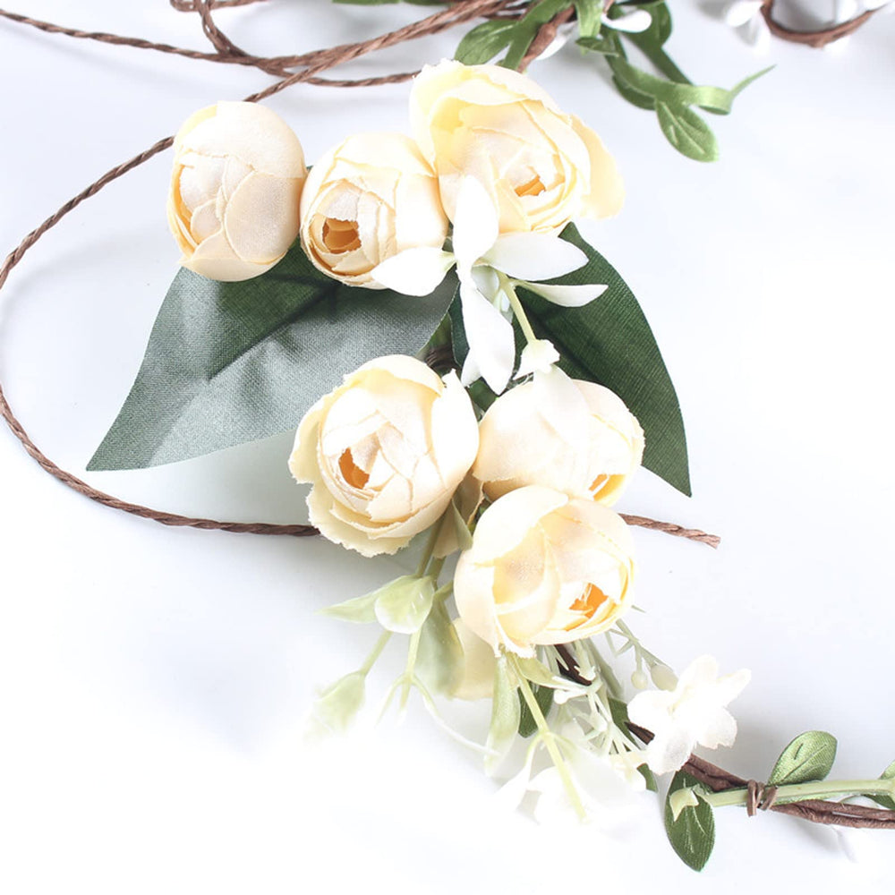Lopsity artificial floral wreath close-up, allergy-free option for celebrations