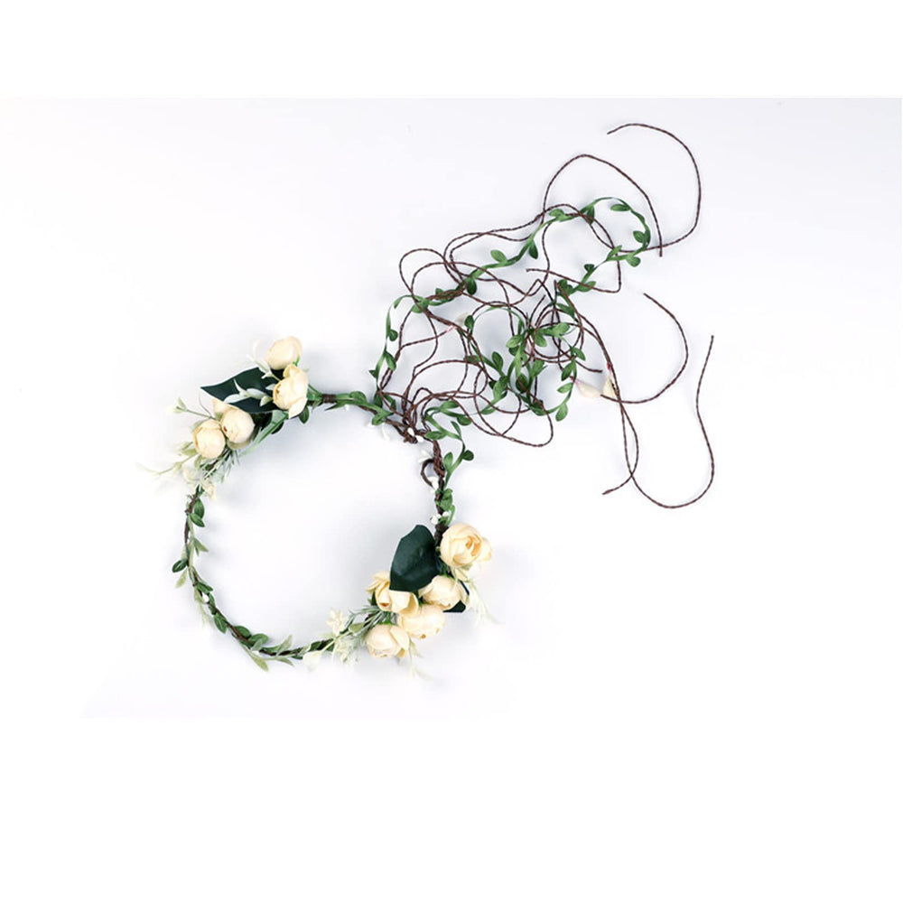 Lopsity rose crown worn on head, adjustable fit for all ages