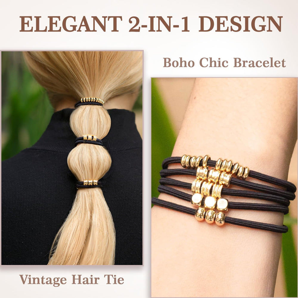 Loqpol gold rope-band detail emphasizes gentle, hair-friendly construction.