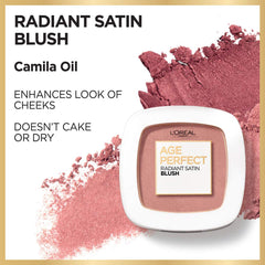 L'Oreal Paris Age Perfect blush swatches reveal berry glow on skin.
