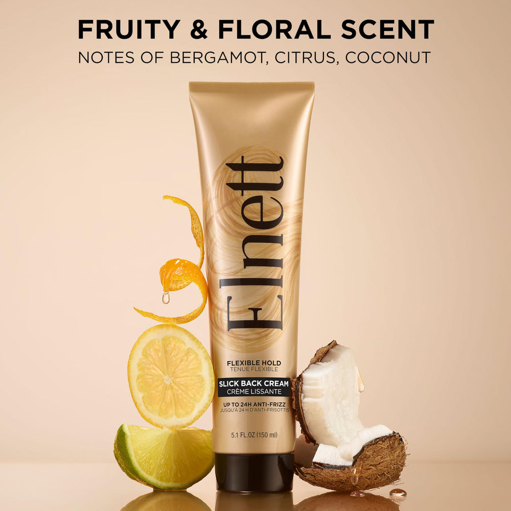 Brushing through hair with Elnett Cream creates a re-styleable finish.