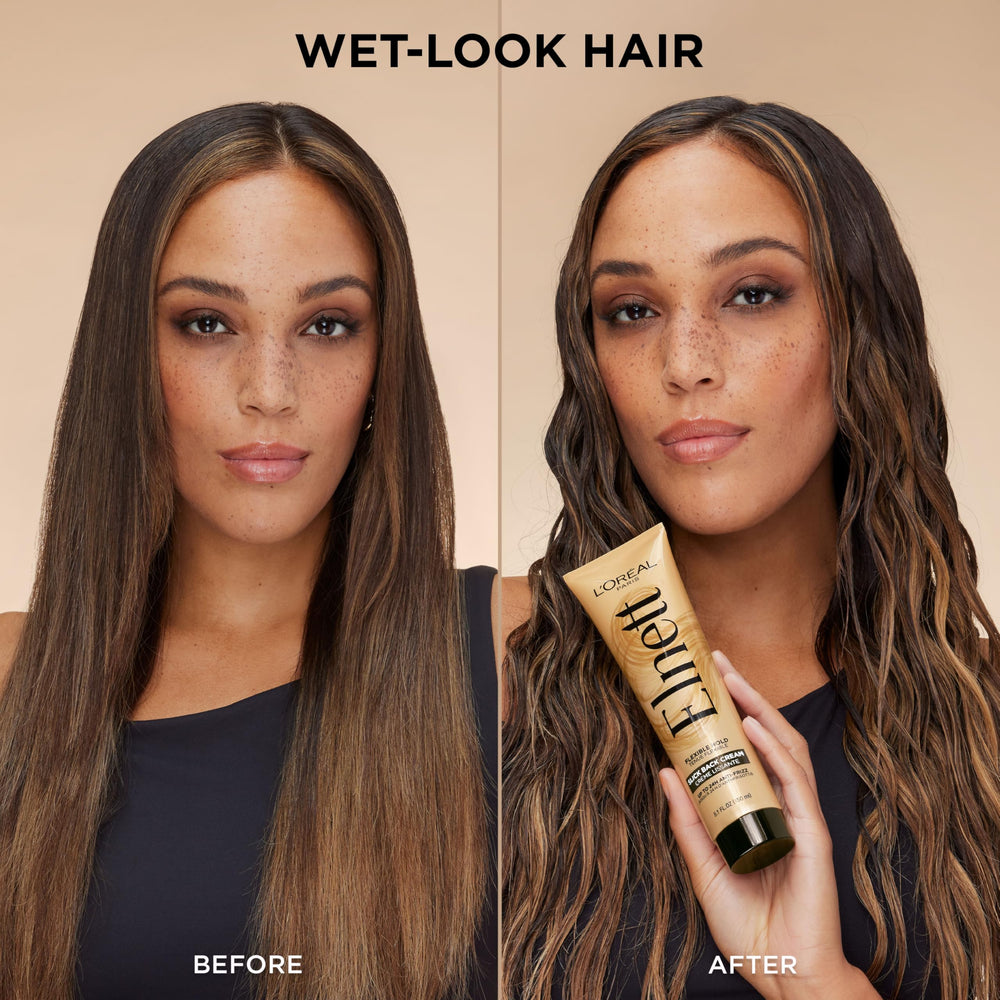 Ideal for damp hair to achieve smooth slick-back results.