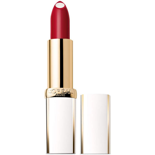 L'Oreal Paris Age Perfect Sublime Red bottle close-up showing hydrating formula