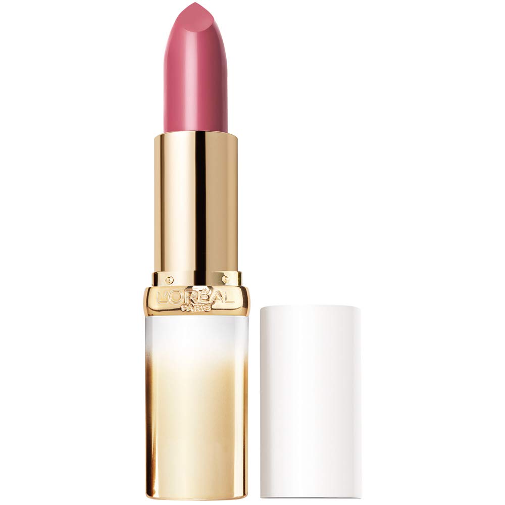 L'Oreal Paris Age Perfect Satin Lipstick Subtle Primrose swatch showing creamy color and nourishing oils