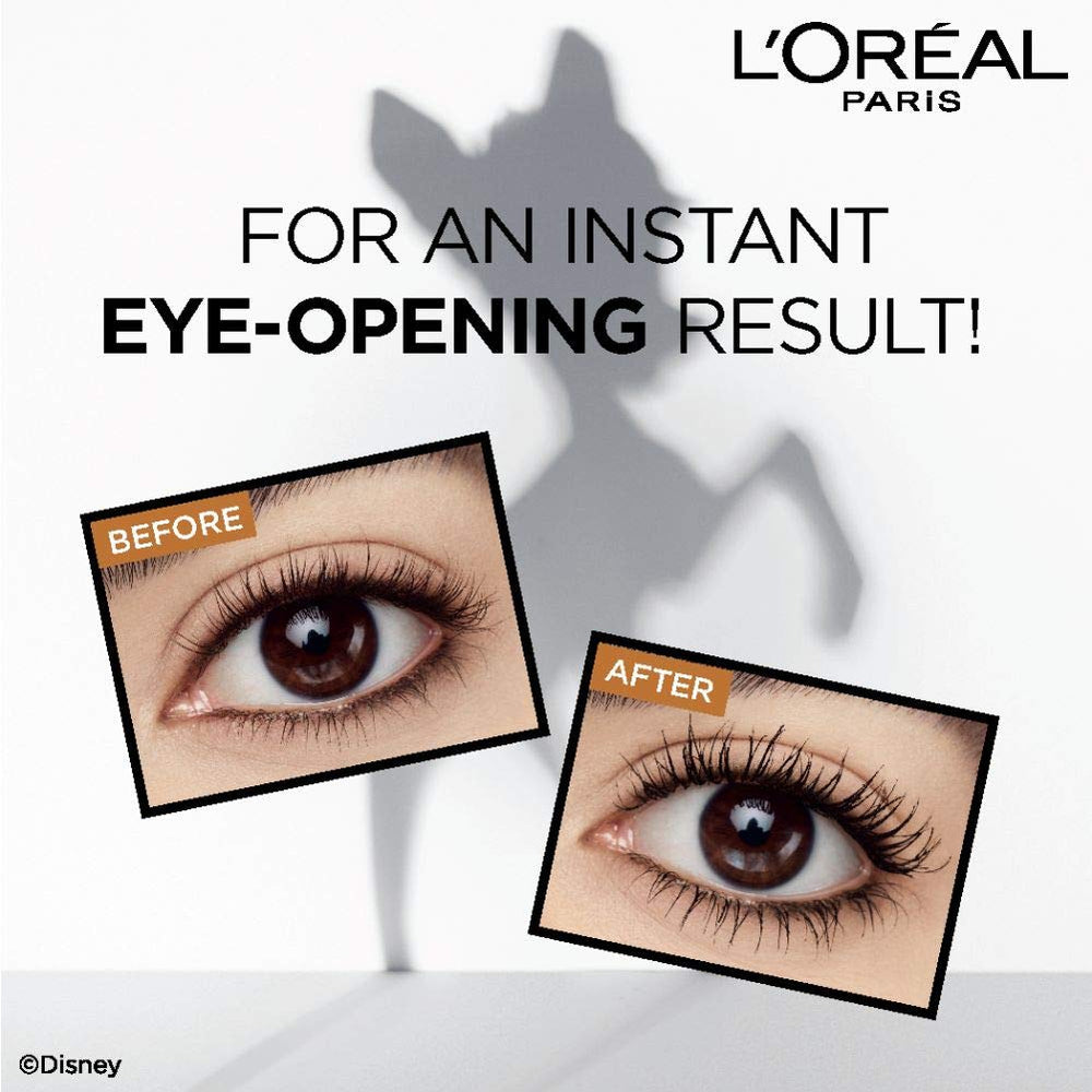 L'Oreal Paris Bambi Eye mascara separates lashes for even definition from inner to outer corners.