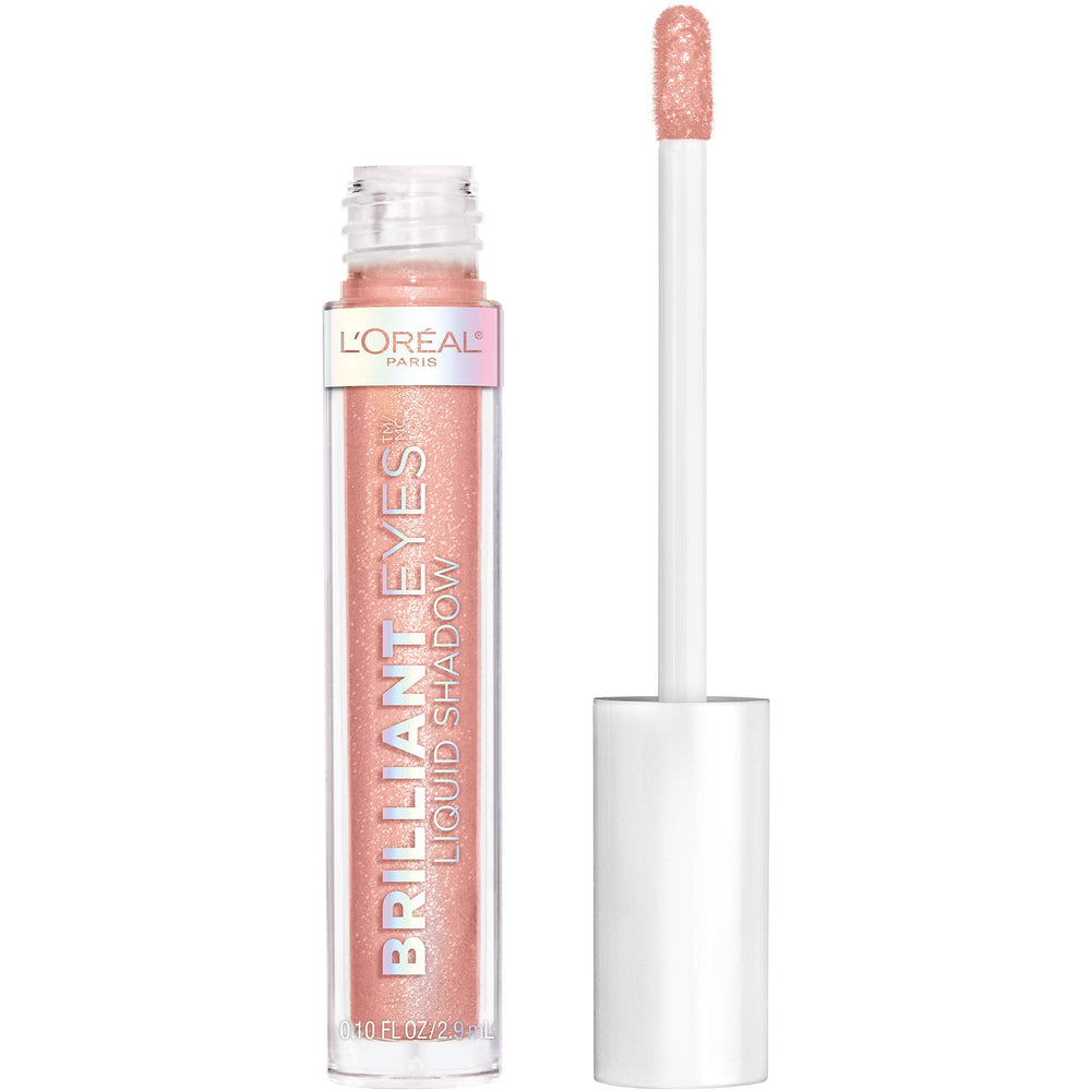 L'Oreal Paris Brilliant Eyes liquid shadow bottle with meteor shower shimmer for all-day glow