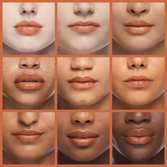 Application shot of L'Oreal Paris Colour Riche Plump and Shine Nectarine Plump on lips