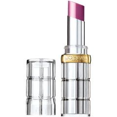 L'Oreal Paris Colour Riche Shine Gleaming Plum close-up swatch with glossy finish.